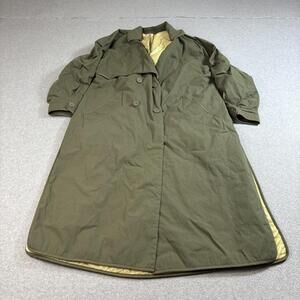 Marfa Stance Coat Womens Large Green Trench Jacket Long Military Heritage Italy